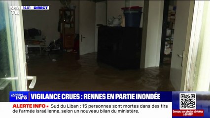 À Rennes, les habitants tentent de sauver quelques affaires face à la montée de l'eau