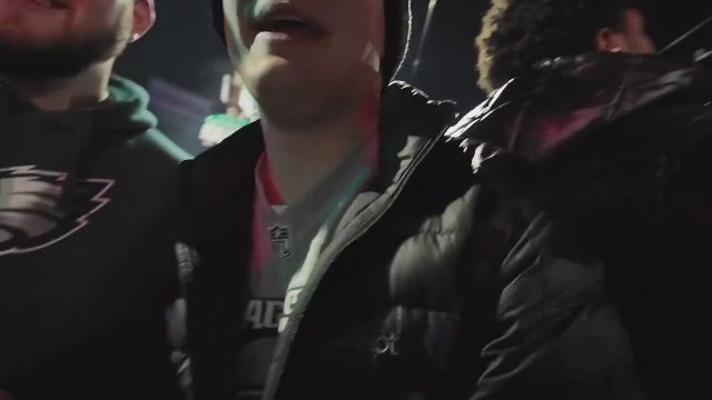 Gunfire ignored as Eagles fans unleash wild celebrations after NFC Championship victory