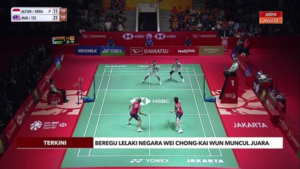 [TERKINI] Beregu lelaki negara wei chong-kai wun muncul juara