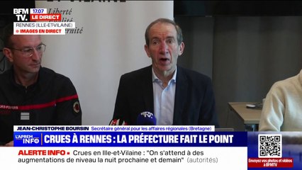 Crues en Ille-et-Vilaine: "On s'attend à des augmentations de niveau pour la nuit prochaine et la journée de demain", selon les autorités régionales
