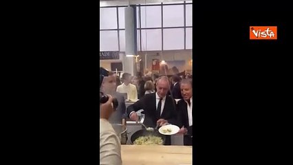 Zaia ai fornelli con lo chef David Perissinotto alla fiera dell'Alto Adriatico a Caorle