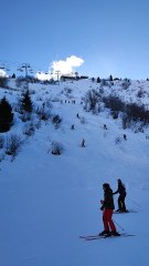 Belle descente de la section "toute neige" aux Contamines-Hauteluce