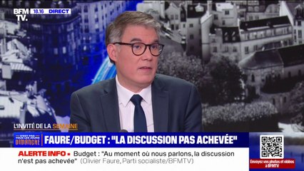 Budget: "En l'état, le compte n'y est pas", affirme Olivier Faure, Premier secrétaire du PS