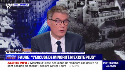 Mort d'Élias: "L'excuse de minorité n'existe plus", estime Olivier Faure