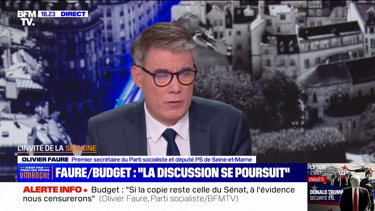 Pour Olivier Faure, la proposition de travailler gratuitement sept heures par an est une "ligne rouge"