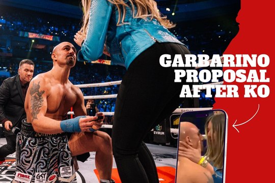 Epic proposal! BKFC fighter John Garbarino knocked out his rival and then propose to her girlfriend