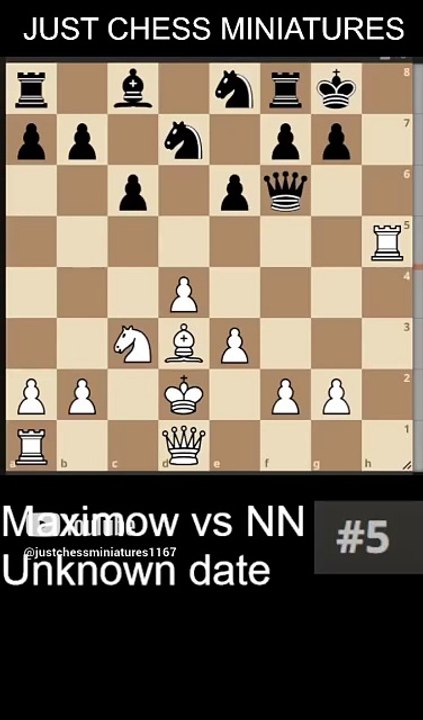 Maximow vs NN. Damiano's Bishop checkmate #chess