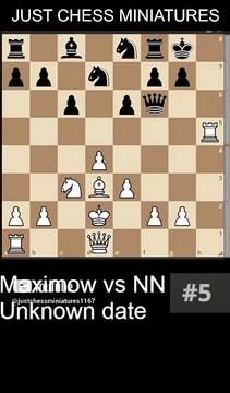 Maximow vs NN. Damiano's Bishop checkmate #chess