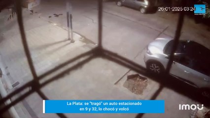 La Plata: manejaba borrado, chocó un auto estacionado y volcó en 9 y 32