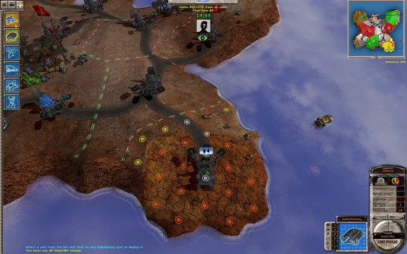 Massive Assault Network 2 (TBS game): map Butterfly, playing on Linux (Lutris, Wine, Conty)