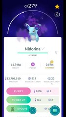 Pokémon GO-Evolving Shadow Nidorina