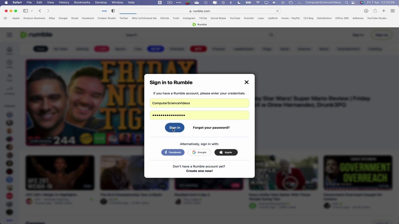 How to SIGN IN Your Account for Rumble On a Mac Computer - Basic Tutorial | New