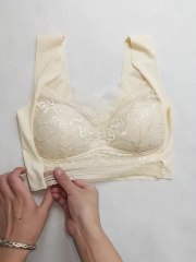 5pcs Floral Lace Decor Sports Bra For Women buy now link in description