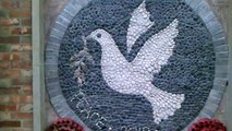 The Peace Garden memorial in Middleton Street,Darlington,England,UK to honour two soldiers from that street who died in WW1 Date 1 1 25