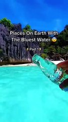 PLACES ON EARTH WITH THE BLUEST WATER #travel  #shorts #bluewater