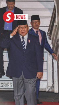 Indonesian President Prabowo arrives in Malaysia