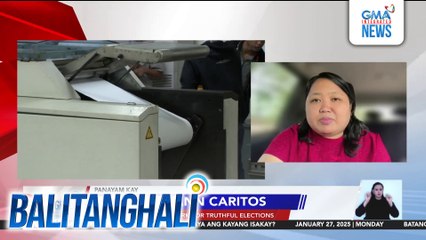 Panayam kay Atty. Rona Ann Caritos, Exec. Dir., Legal Network for Truthful Elections (January 27, 2025) | Balitanghali