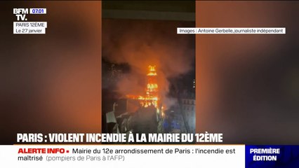 Paris: l'incendie qui s'est déclaré dans la mairie du 12e arrondissement est maîtrisé
