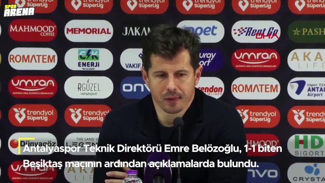 Antalyaspor Teknik Direktörü Emre Belözoğlu: Bu ligde puan kazanmak, puanlar kazanmak kolay değil'