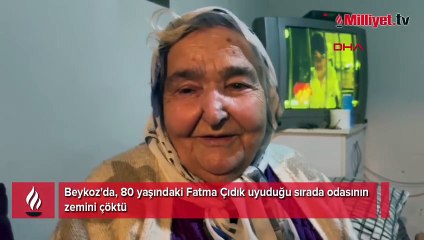 Beykoz'da uyurken odasının zemini çöktü