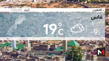 النشرة الجوية - 27/01/2025