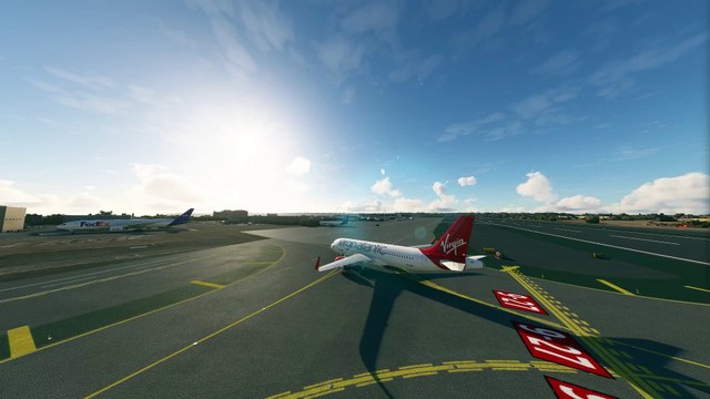 Luminous Landing Virgin Atlantic A320neo at Gold Coast Airport (YBCG), Gold Coast, Australia