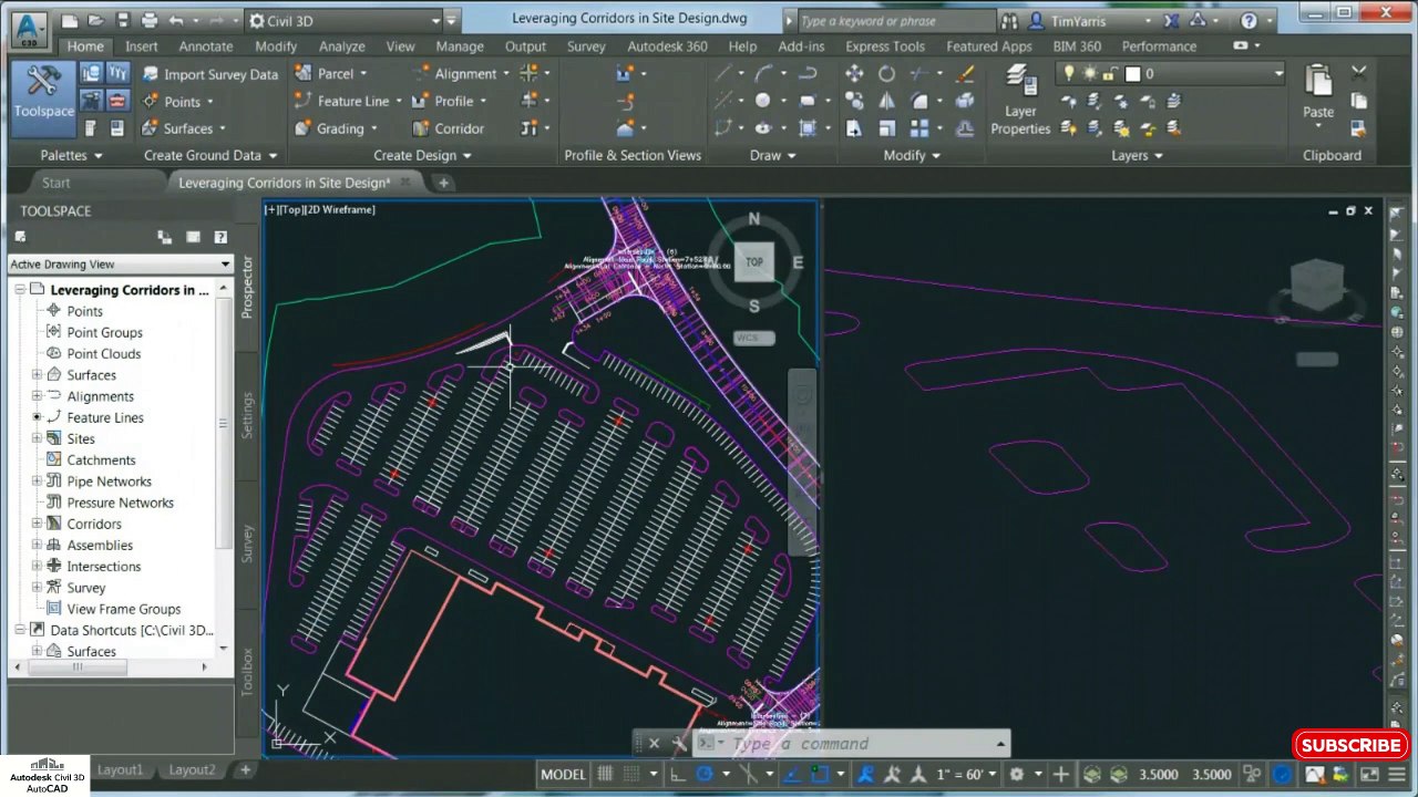 How to Leveraging Corridors in Site Design in civil 3d | #autocadcivil3d #civil3d #autodesk #Autodesk #civil3d