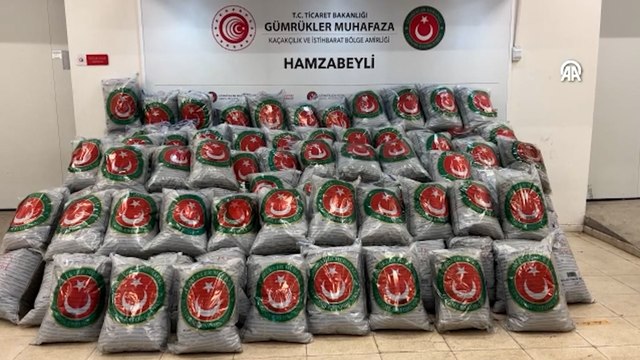Hamzabeyli Sınır Kapısı'nda tırda 870 kilogram uyuşturucu ele geçirildi