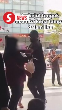 Cops hunt man who slapped wife at shopping mall