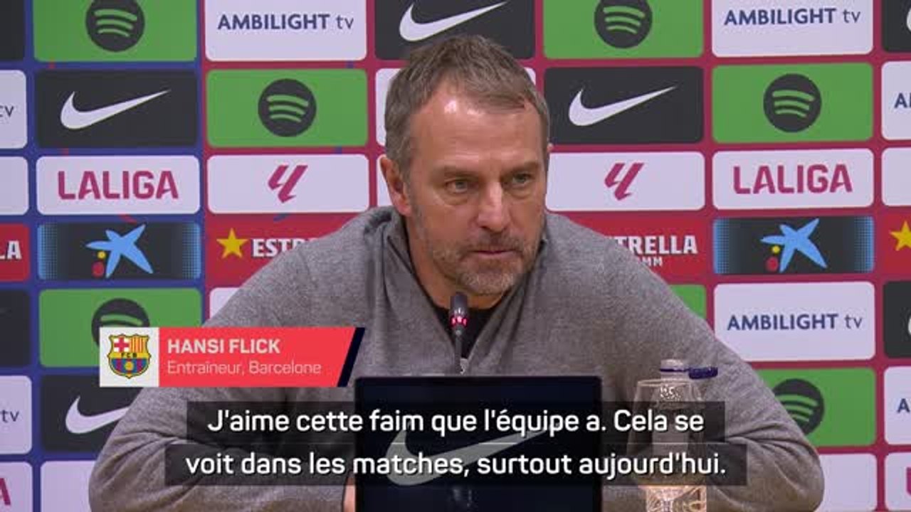 Flick a aimé la "faim" de buts de son équipe après le 7-1 contre Valence