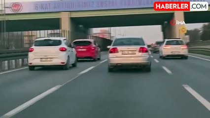 E5 Karayolu'nda Tehlikeli Sürücü Kameralara Yansıdı