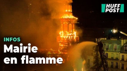 Les images impressionnantes de la mairie du 12e arrondissement en flamme
