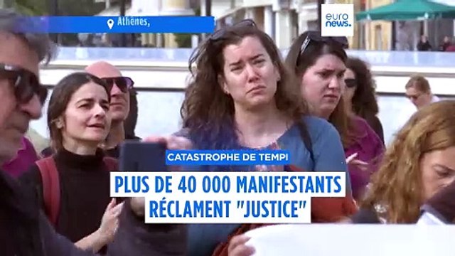 Je n’ai pas d’oxygène : 40 000 manifestants en Grèce réclament justice après la catastrophe de Tempi
