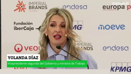 Díaz defiende la reducción de jornada y pide a la CEOE que vuelva al "lugar correcto"