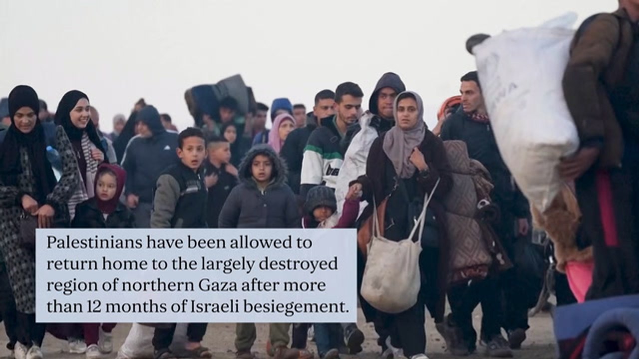 Palestinians return to bombed-out northern Gaza as more Israeli hostages to be freed