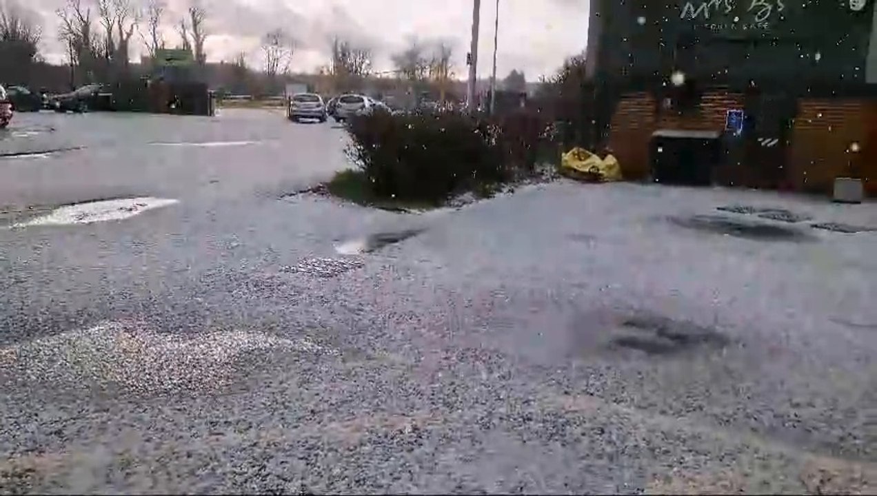 Hail storm in Newbury January 2025