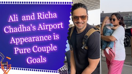 Richa Chadha and Ali Fazal Make a Stylish Splash at Mumbai Airport