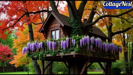 Charming Treehouse Retreat with Flower Box