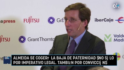 Almeida se cogerá la baja de paternidad "no sólo por imperativo legal, también por convicción"