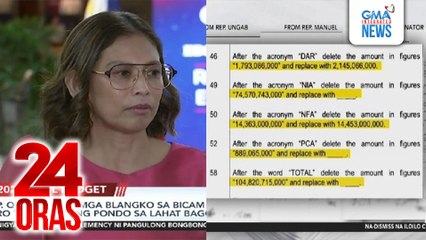 Rep. Quimbo - May mga blanko sa bicam report pero tukoy na ang pondo sa lahat bago lagdaan | 24 Oras
