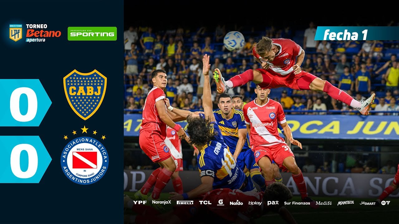 Boca Juniors vs Argentinos Jrs. (0-0) | LPF Torneo Apertura 2025 | Fecha 1