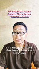 MERINDING!?? Konon Suara Ini Menunjukkan Pertanda Buruk ???
