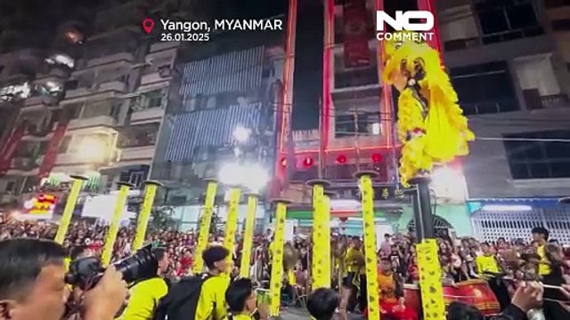NO COMMENT: Un desfile en la capital de Birmania celebra por anticipado el Año Nuevo Lunar