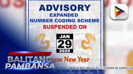 Number coding scheme, sinuspinde ng MMDA sa Jan. 29 dahil sa Chinese New Year