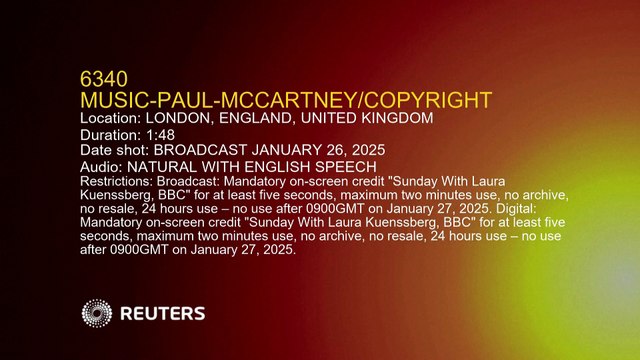 Don't let AI 'rip off' artists, Beatles star McCartney warns UK government