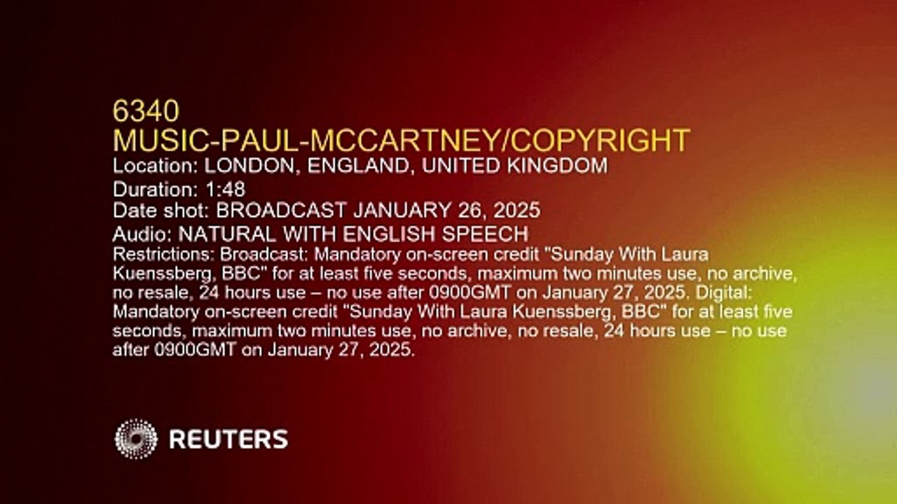 Don't let AI 'rip off' artists, Beatles star McCartney warns UK government