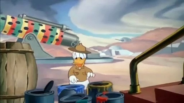 Invisible Duck or Donald in camouflage painting | Donald Duck Cartoons 35 - The Vanishing Private 1942