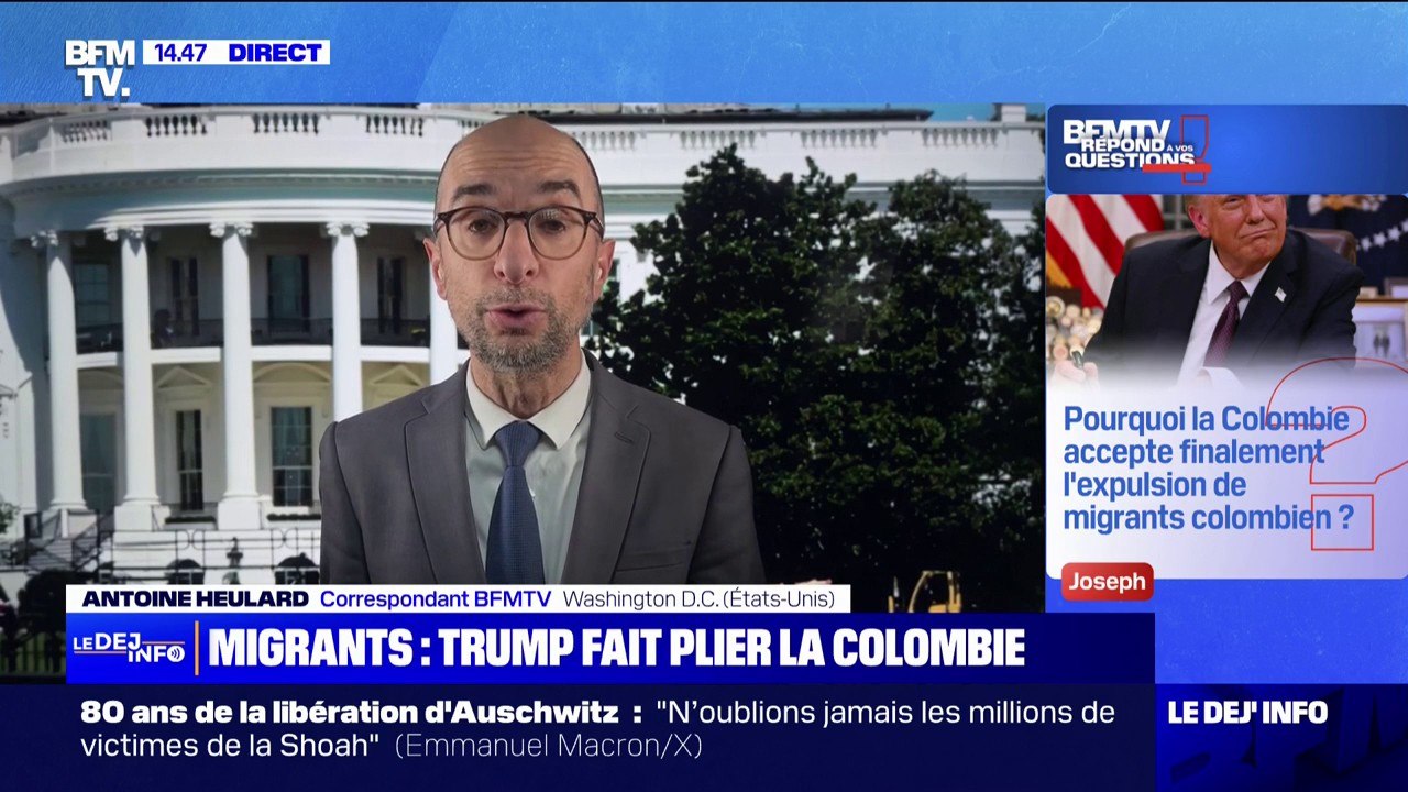 Pourquoi la Colombie accepte finalement l'expulsion de migrants colombiens? BFMTV répond à vos questions