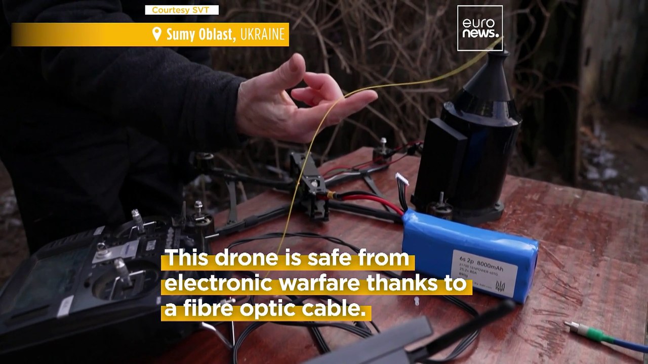 This Ukrainian drone is safe from electronic warfare thanks to fibre ...