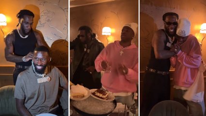 Vinicius se divierte bailando con Burna Boy